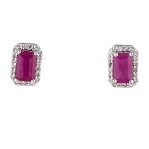 14k gold earrings with ruby